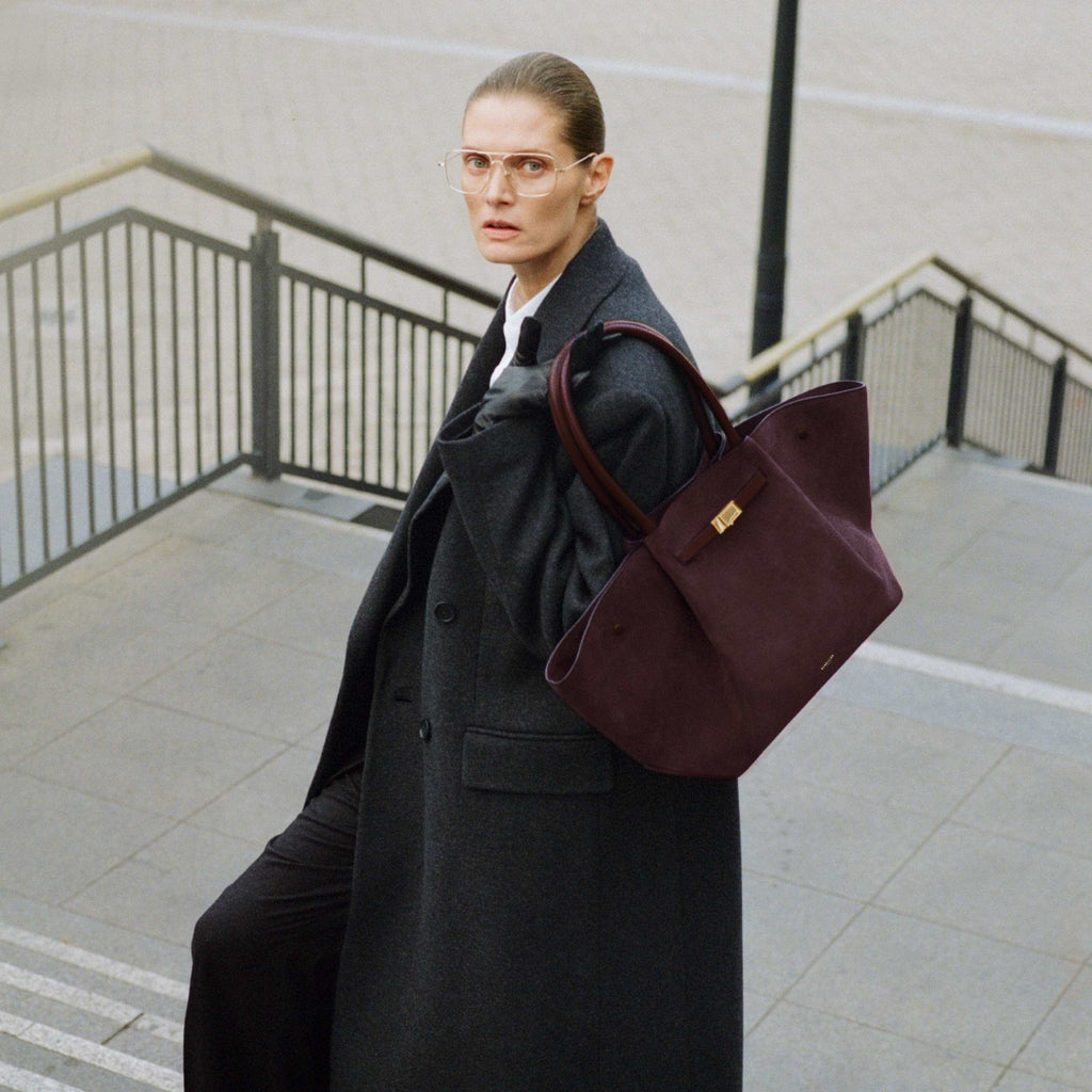 Demellier New York Suede and Leather - Bordeaux