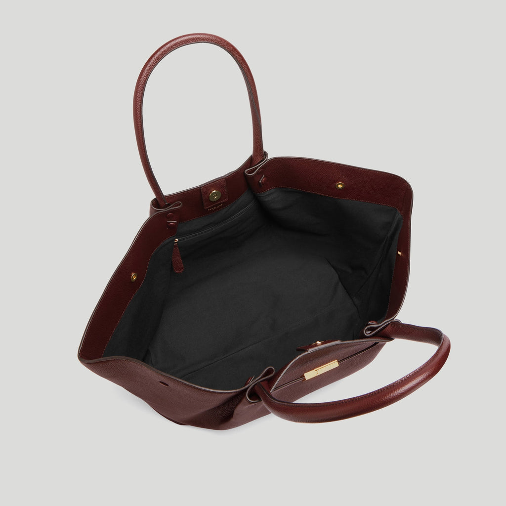 Demellier New York Midi Grain - Burgunderrot