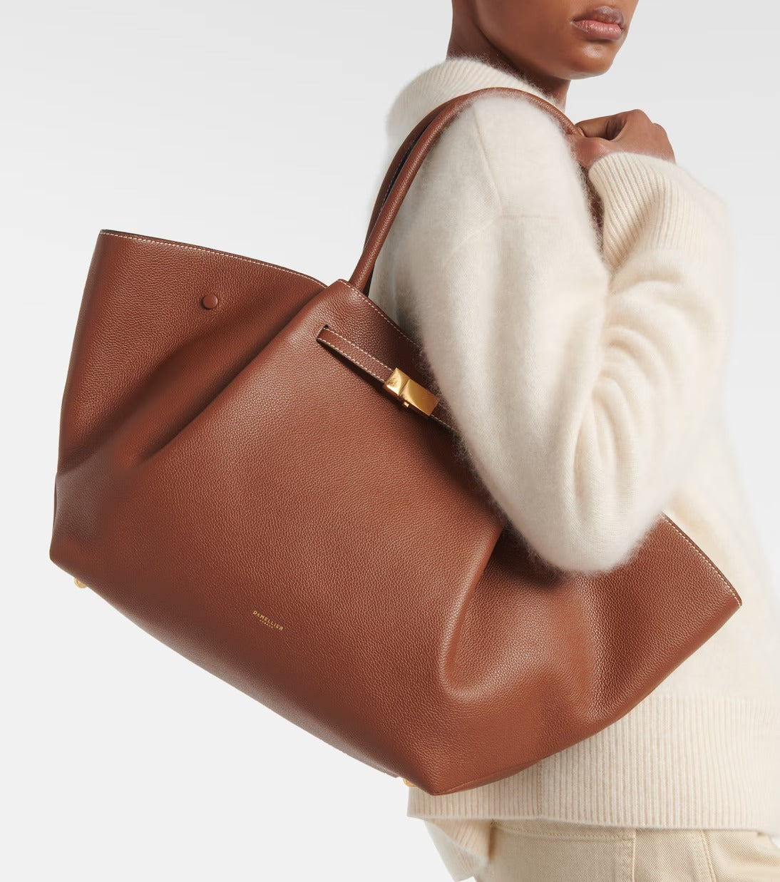 Demellier New York Midi Grain - Braun