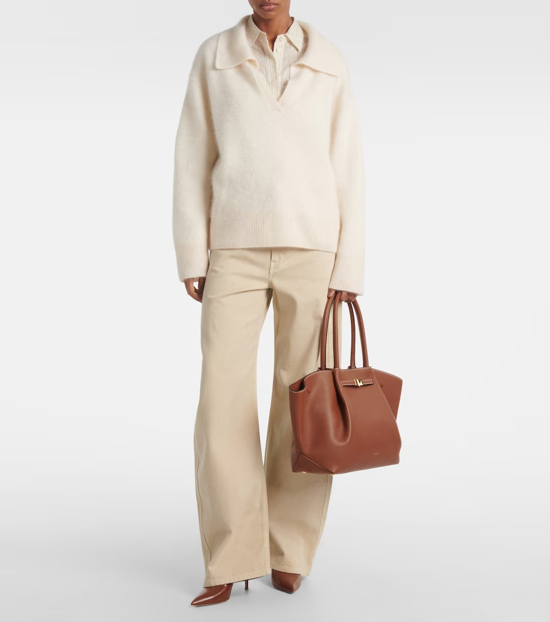 Demellier New York Midi Grain - Braun