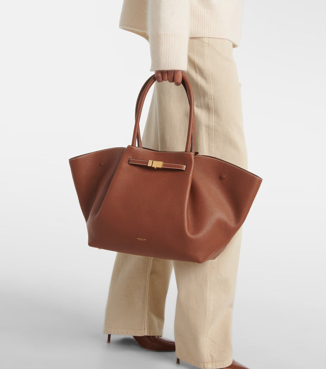Demellier New York Midi Grain - Brown