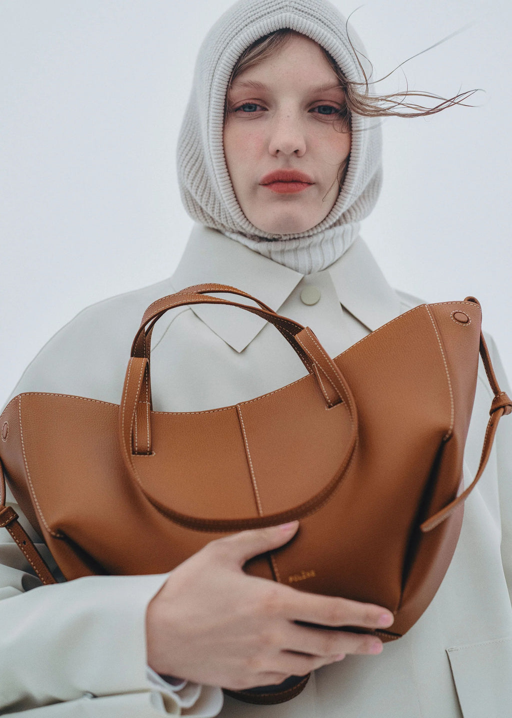 Polène Cyme Mini – Camel Grainé