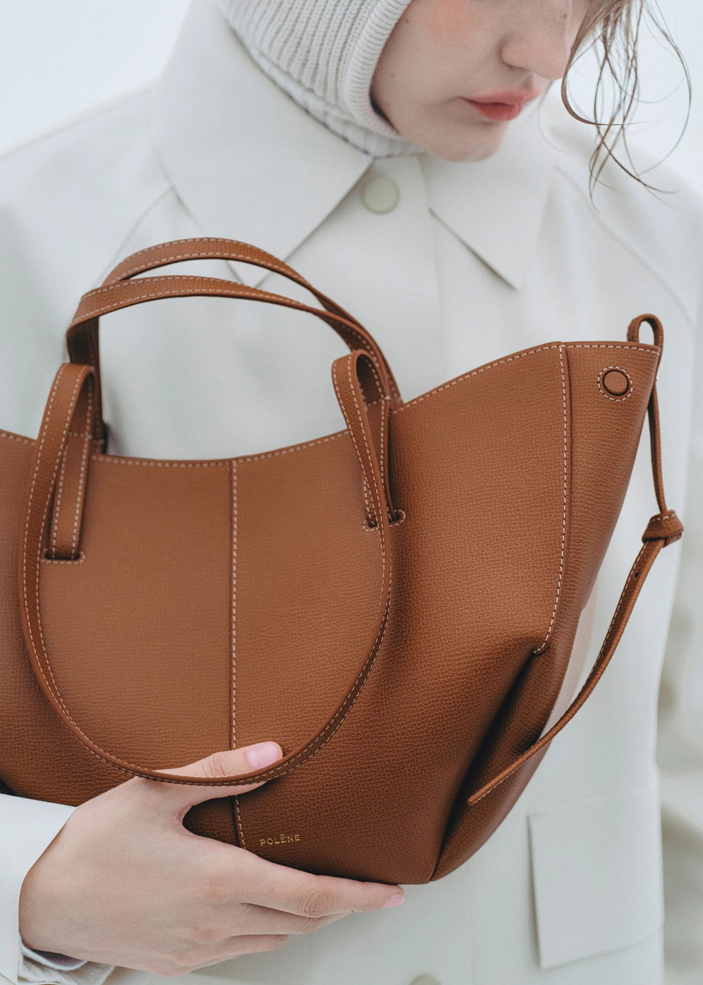 Polène Cyme Mini – Camel Grainé