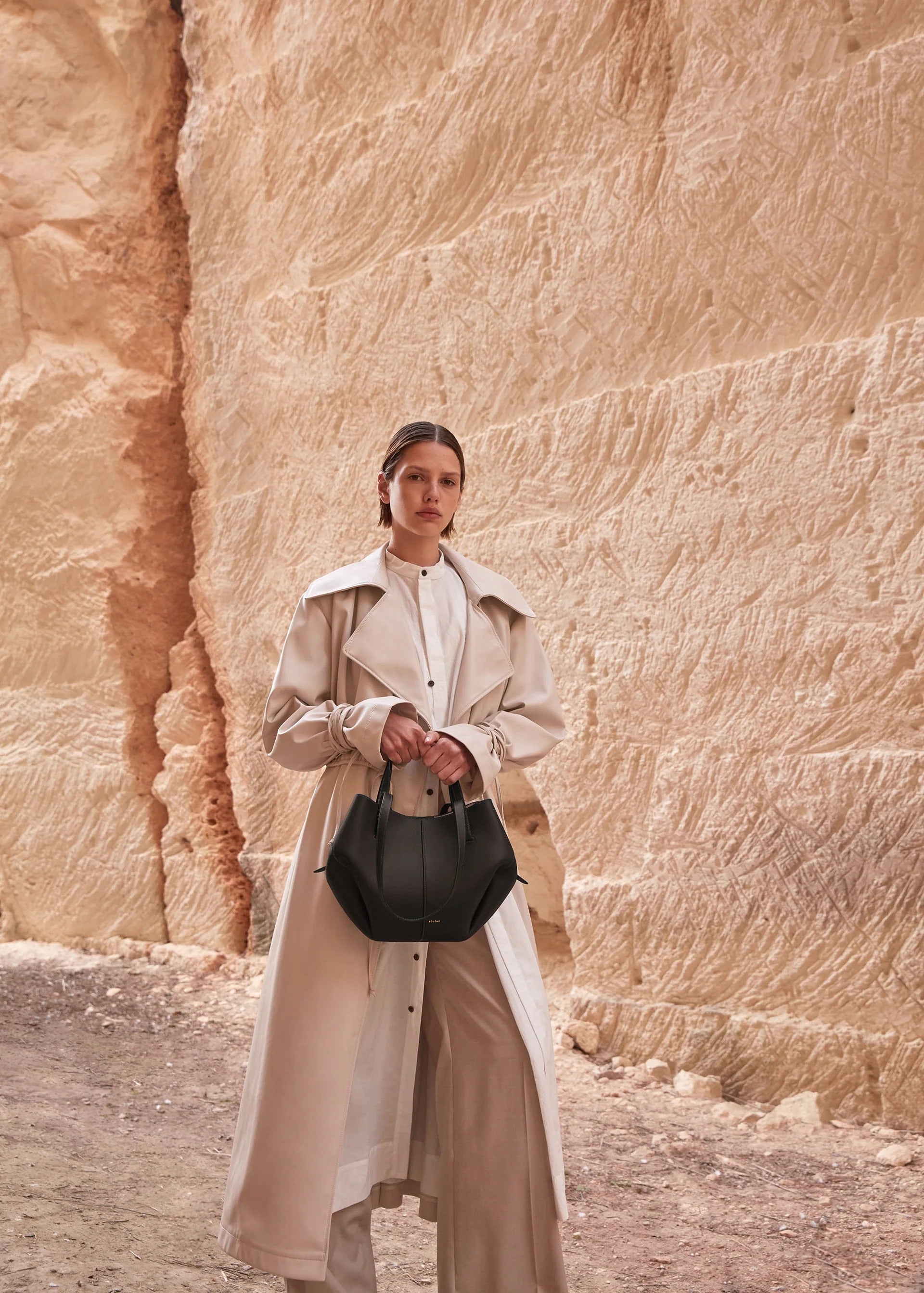 Polène Cyme Mini - Grainy Black